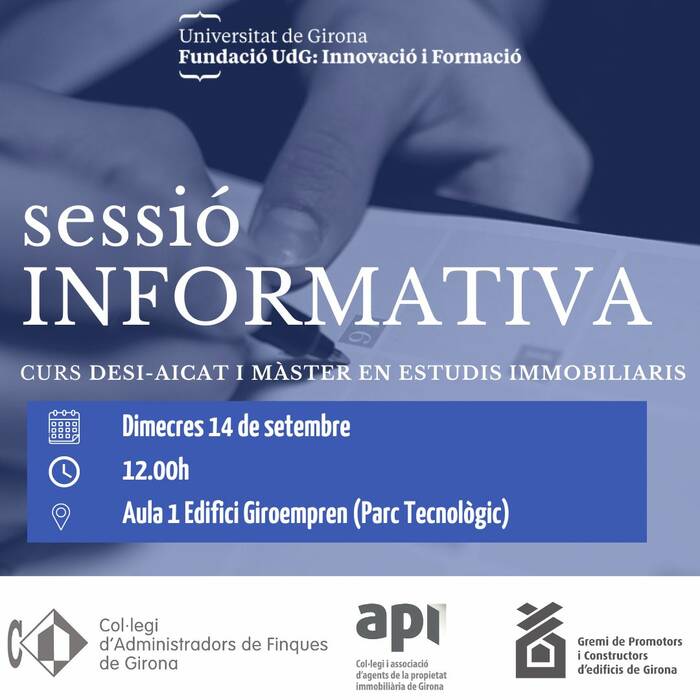 Séance d'information sur la formation la plus pointue du secteur immobilier