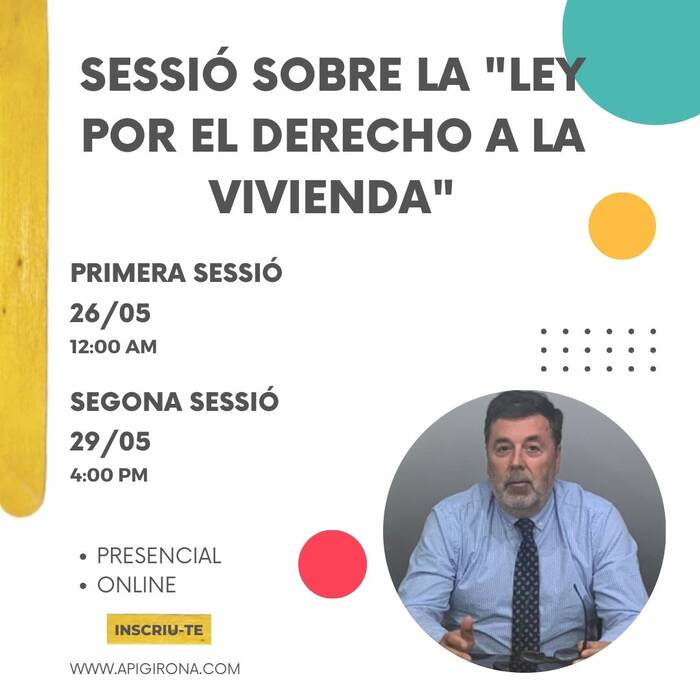 1.ª Sesión sobre la &quot;Ley por el derecho a la Vivienda&quot;