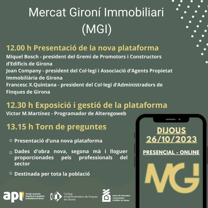 MGI = Mercat gironí immobiliari