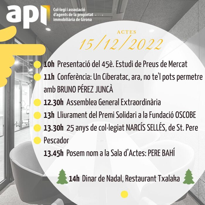 Actos jueves, día 15 diciembre 2022